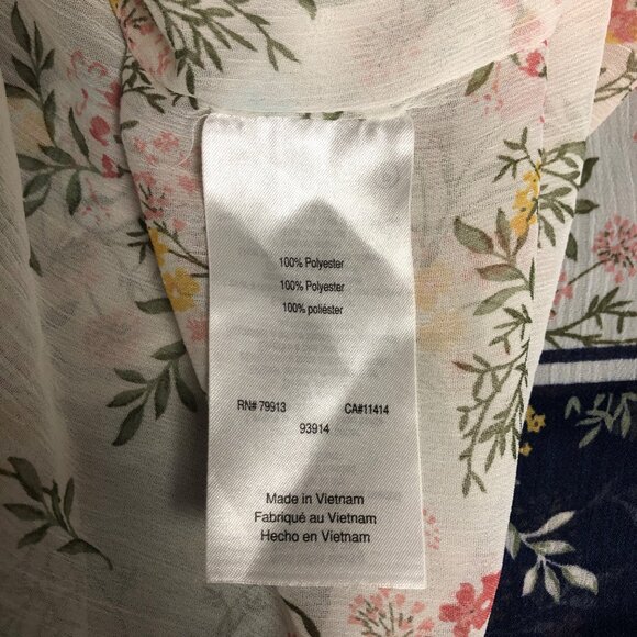 Motherhood Maternity Floral Open Front Kimono Cardigan OS Lightweight Sheer - Picture 6 of 8